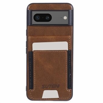 SUTENI H03 For Google Pixel 7 5G Deksel Kortholder Stativ Skinntrukket TPU-deksel