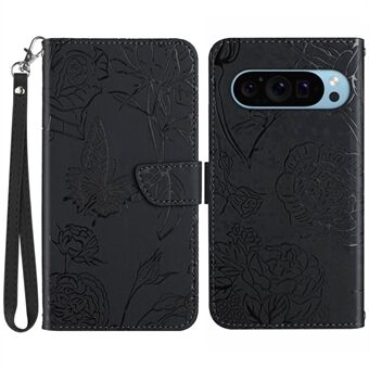 HT03 for Google Pixel 9 Pro XL-etui Flip Stand View Skin-Touch Leather Phone Cover.