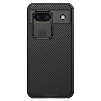 NILLKIN CamShield Pro for Google Pixel 8a er et magnetisk deksel av TPU+PC til mobiltelefonen, med et skyvekamera-lokk.