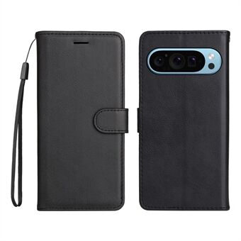 KT Leather Series-2 for Google Pixel 9 / Pixel 9 Pro Case Stand Wrist Strap Solid Color Phone Cover 
KT Leather Series-2 for Google Pixel 9 / Pixel 9 Pro Etui med stativ, håndleddsrem og ensfarget telefondeksel