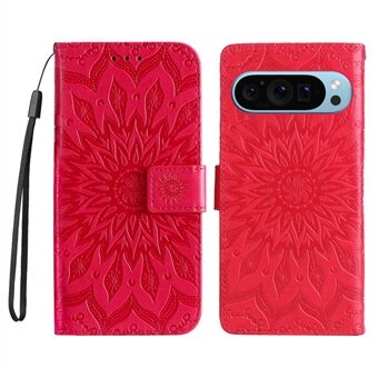 KT Imprinting Flower-serie 1 for Google Pixel 9 / Pixel 9 Pro-case blomstret PU-lærtelefonplommeomslag