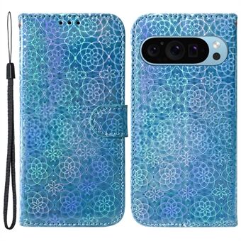 For Google Pixel 9 / Pixel 9 Pro Etui Blendende Anti-fall PU Lær Telefondeksel