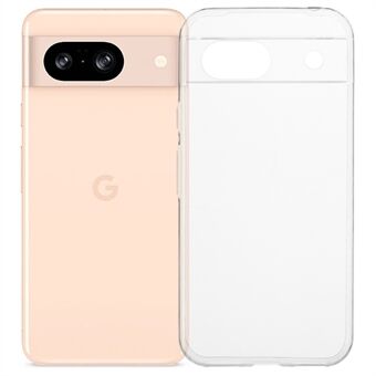 For Google Pixel 8a klar etui med blank overflate, myk TPU-telefonbeskyttelse uten vannmerke.