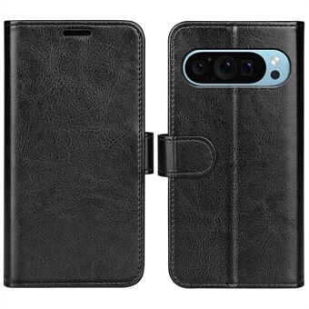 For Google Pixel 9 / Pixel 9 Pro Etui med Crazy Horse-tekstur TPU+PU Lær Lommebok Flip-telefondeksel