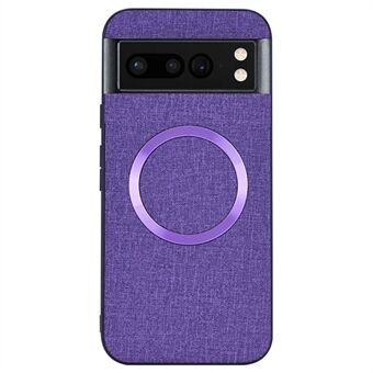 For Google Pixel 8 Pro Magnetisk Etui TPU+Stoff Skittbestandig Telefondeksel