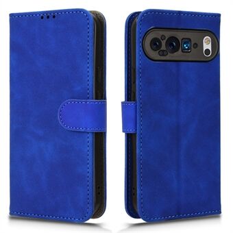 For Google Pixel 9 Pro lommebokveske med skinn-berøringstekstur, flip case i skinn for telefonen.