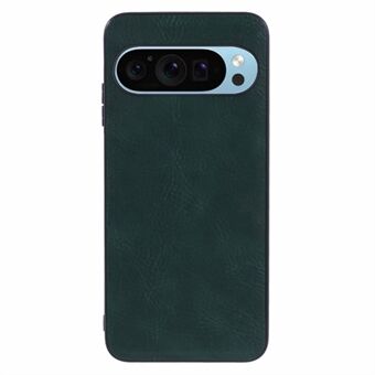 For Google Pixel 9 Pro XL-etui Retro PU-lærbelagt PC + TPU Hybridtelefondeksel