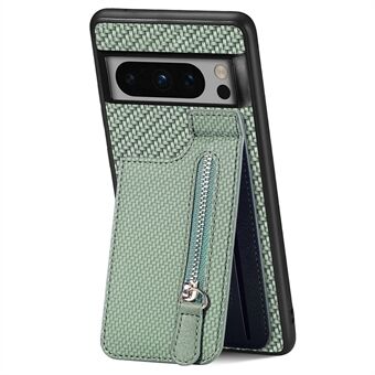 C1-03 For Google Pixel 8 Pro-telefondeksel med glidelåslomme i PU-skinn+TPU+PC