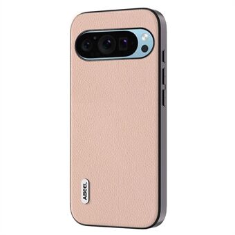 ABEEL for Google Pixel 9 / Pixel 9 Pro Hybrid Case Kukskinn Lær Mykt TPU+Hard PC Telefonveske