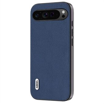 ABEEL for Google Pixel 9 Pro XL Etui Skinnende teksturert ku-skinn lakkert TPU+PC Telefondeksel