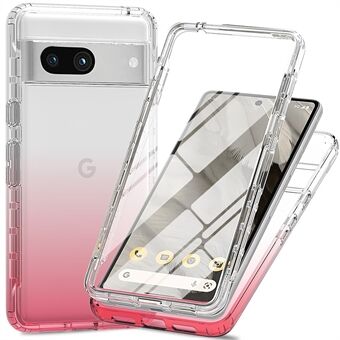 For Google Pixel 8a Etui med innebygd PET-skjermbeskytter, PC+TPU helkroppssikker telefondeksel.