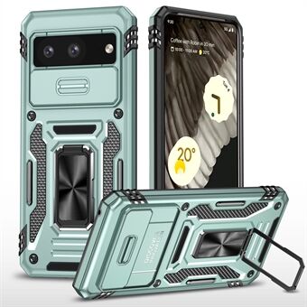 Armor-serien for Google Pixel 8a-etui PC+TPU-stativtelefondeksel med lysbildeobjektivlokk.