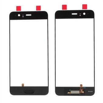 Svart - For Huawei P10 (uten logo) OEM Ytre front skjerm glass linse erstatning med fingeravtrykk knapp buet kabel