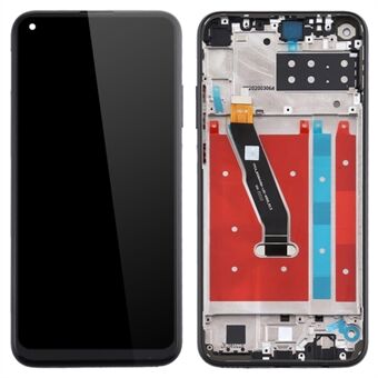 Grade C LCD-skjerm og digitaliseringsenhet + rammeerstatningsdel (uten logo) for Huawei P40 lite E / Y7p (2020) - Svart