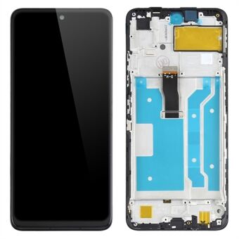 Grade C LCD-skjerm og digitaliseringsenhet + rammeerstatningsdel (uten logo) for Huawei P Smart 2021 / Y7a - Svart