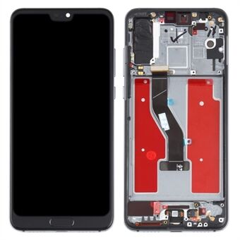 Karakter S OEM OLED-skjerm og digitizer-monteringsdel + rammeutskifting (uten logo) for Huawei P20 Pro