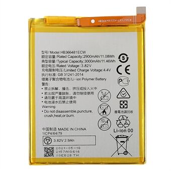 3.85V 2900mAh Battery Replacement (Encode: HB366481ECW) (without Logo) for Huawei P9/Y6 (2018)/Y7 (2018)