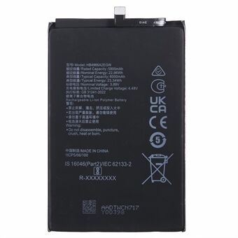 For Honor Play 50 Plus 5G 3,89V 5900mAh Li-Polymer batterisammenstilling (uten logo) (Encoding: HB4966A2EGW)