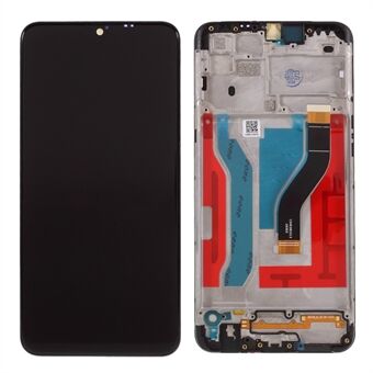 Montering LCD-skjerm og digitaliseringsenhet + ramme (uten LOGO) for Samsung Galaxy A10s SM-A107F - Svart