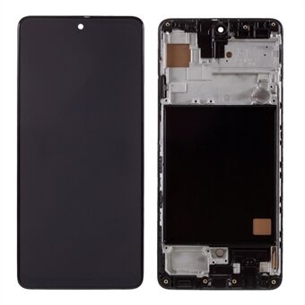 For Samsung Galaxy A51 SM-A515 Grade C LCD-skjerm og digitaliseringsenhet + rammedel (TFT-utgave, uten fingeravtrykksfunksjon) (uten logo) - Svart