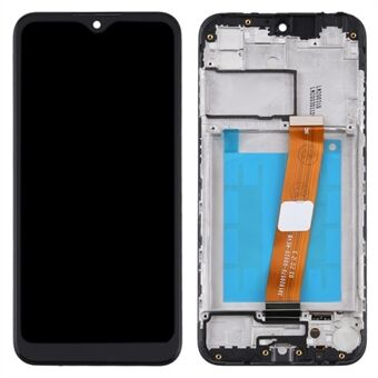 Montering LCD-skjerm og digitaliseringsenhet + ramme (smal fleksibel kabel) for Samsung Galaxy A01 A015 erstatning