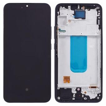 For Samsung Galaxy A34 5G A346 Grad C OLED-skjerm og digitaliseringsenhet + rammeerstatningsdel (uten logo) - Svart