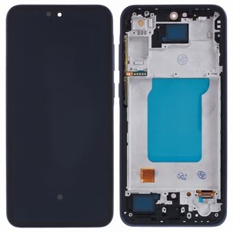 For Samsung Galaxy A35 5G A356 OLED Skjerm og Digitaliseringsmontering Klasse C + Ramme (Uten Logo) - Mørk Blå