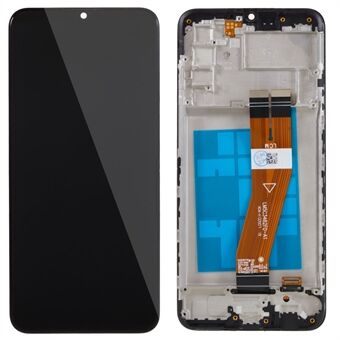 For Samsung Galaxy A02s (164,2x75,9x9,1 mm) A025 Grade S OEM LCD-skjerm og digitaliseringsenhet + rammedel (uten logo)