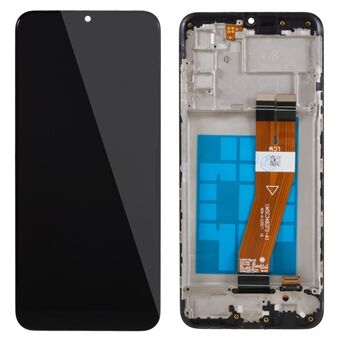 For Samsung Galaxy A03s (164,2 x 75,9 x 9,1 mm) A037 Grade S OEM LCD-skjerm og digitaliseringsenhet + rammedel (uten logo)