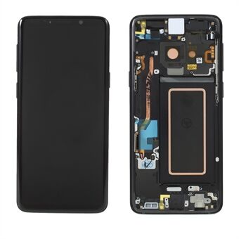 OEM LCD-skjerm og digitaliseringsenhet med rammedel (uten logo) for Samsung Galaxy S9 G960 - svart