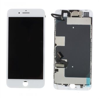 For iPhone 8 Plus 5,5 tommer LCD-skjerm av høy kvalitet og digitaliseringsenhet med ramme + små deler (380-450cd/m2 lysstyrke + full visning)