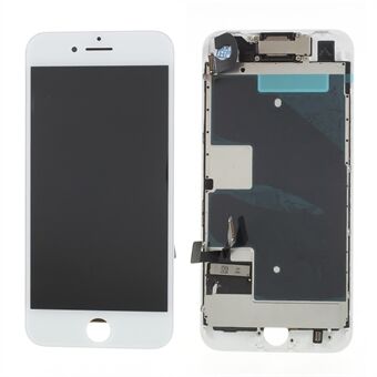 For iPhone 8 4,7-tommer/SE (2. generasjon) LCD-skjerm og digitaliseringsenhet + ramme + smådeler (380-450cd/m2 lysstyrke)