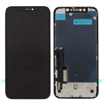 LCD-skjerm og digitaliseringsenhet med ramme og metallplate for iPhone XR 6.1 tommer (RUIJU In-Cell-utførelse) (uten logo)