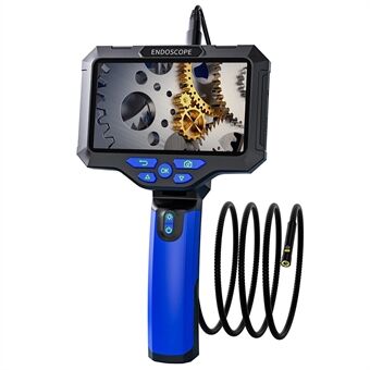 T28 Industriell Borescope med 4 stk. Lys 15m 7,9mm Dobbel Linse 5-tommers 1080P Endoskop Slange Kamera