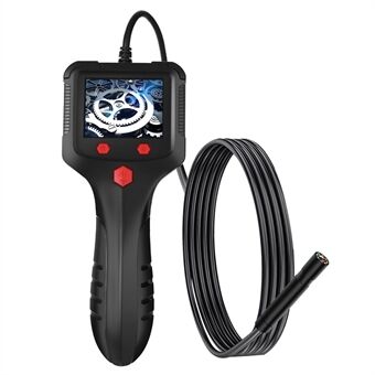 P100 2m Rigid Cable, 6-LED Pipe Inspection Borescope 8mm Lens 2.4 Inch IPS Screen HD 1080P Industrial Endoscope Camera