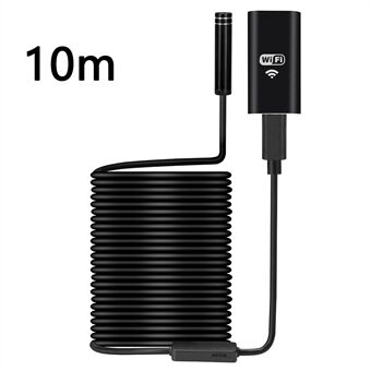 YPC100 10m Hard Wire WiFi Borescope 8mm Kamera Linse Mobiltelefon Inspeksjon Endoskop