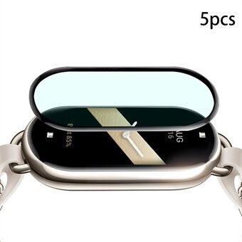 5Pc PET-skjermbeskytter for Xiaomi Smart Band 8, Anti Scratch Black Edge 3D Watch Screen Film