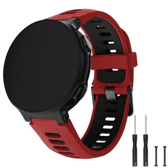 Silikon klokkerem svart spenne med forbindelsesstenger for Garmin Forerunner 735XT 220230235620630