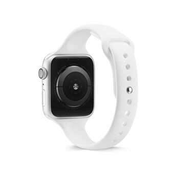 Tynt smalt silikonurbånd til Apple Watch Series 3 2 1 42mm / Series 6 SE 5 4 44mm