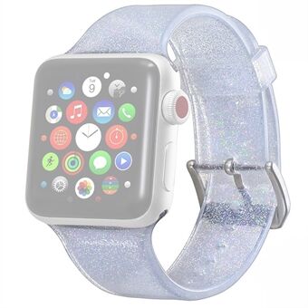 Flash Powder Silikon klokkerem erstatning for Apple Watch Series 6 SE 5 4 44mm, Series 3/2/1 42mm