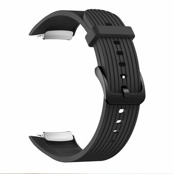 Vertikale striper Grain Silicone Smart Watch Band Erstatning [Stor størrelse] til Samsung Galaxy Gear Fit2 Pro