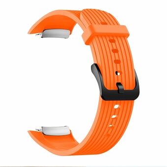 Vertikale striper Grain Silicone Smart Watch Band Erstatning [liten størrelse] for Samsung Galaxy Gear Fit2 Pro