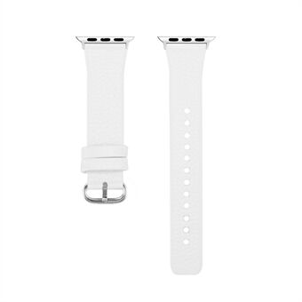 Litchi Texture Top Layer Cowhide Leather Smart Watch Band for Apple Watch Series 3/2/1 38mm