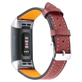 Ekte skinn Coated Smart Watch Band for Fitbit Charge 4/3