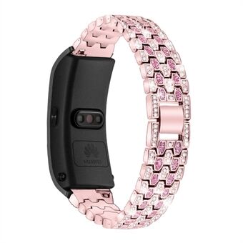 Smart klokkebånd i metall for Huawei TalkBand B5 Rhinestone Decor