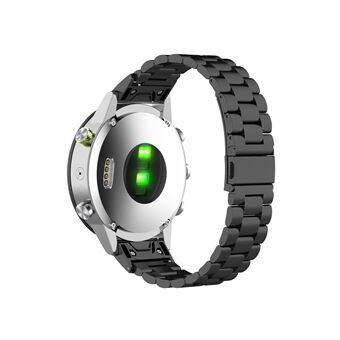 Reserveklokkerem i rustfritt Steel med tre perler for Garmin Fenix 6 - Svart