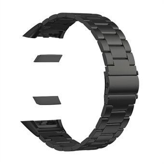 Erstatningsklokkerem i rustfritt Steel med tre perler, solid klokkerem for Huawei Honor 6 / Huawei Band 6