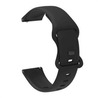 Silikonklokkerem Justerbar håndleddsrem 20mm for Samsung Huawei Amazfit Smart Watch