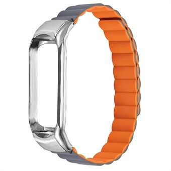 Justerbar lys silikon magnetisk sugeklokkerem erstatningsarmbånd for Xiaomi Mi Band 3/4