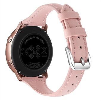 22 mm topplag okseskinn Smart klokkerem i ekte skinn Slim klokkerem for Samsung Galaxy Watch3 45 mm / Huawei Watch GT 2 Pro